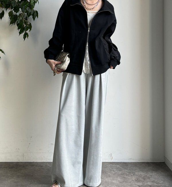  「【WEB限定】異素材切替ダブルジップブルゾン」|ブルゾン・スタジャン|