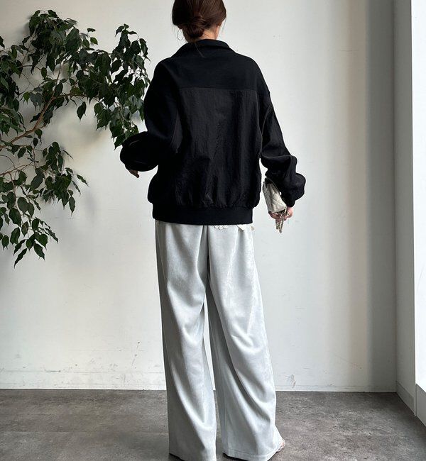  「【WEB限定】異素材切替ダブルジップブルゾン」|ブルゾン・スタジャン|