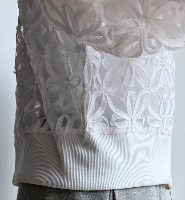  「【WEB限定】フラワーチュールジップブルゾン」|ブルゾン・スタジャン|