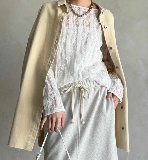  「チュールレースロンTEE」|Tシャツ・カットソー|