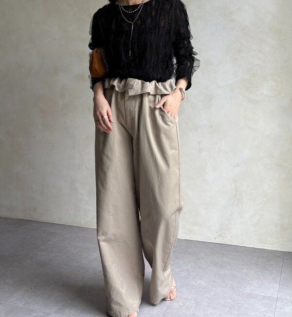  「チュールレースロンTEE」|Tシャツ・カットソー|