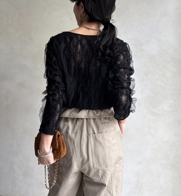  「チュールレースロンTEE」|Tシャツ・カットソー|