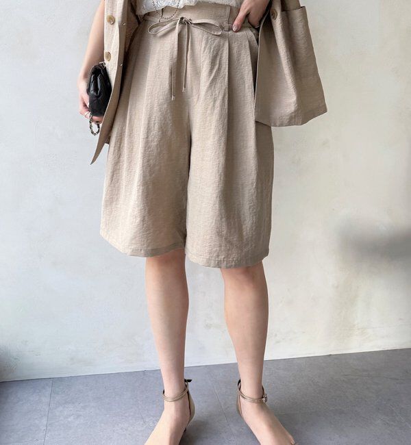  「【WEB限定】ハーフパンツ」|チノ|ベージュ