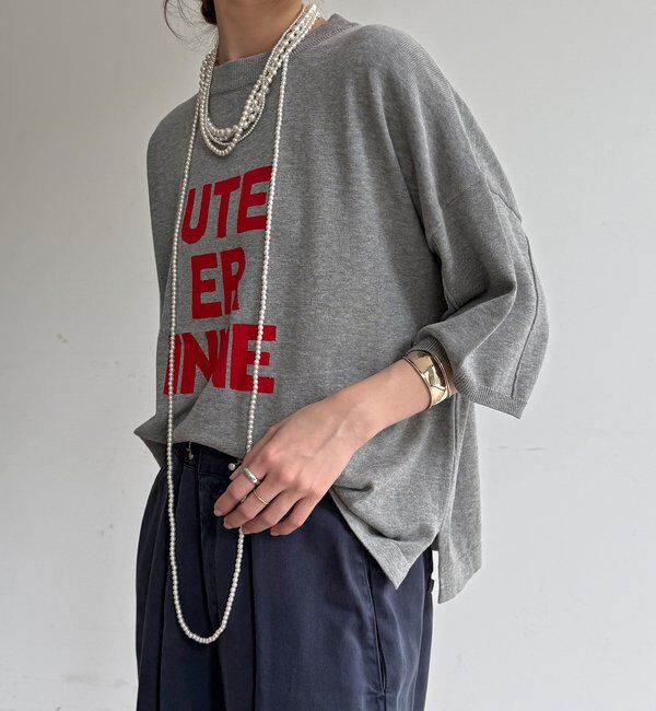  「【WEB限定】ロゴニット」|ニット・セーター|グレー