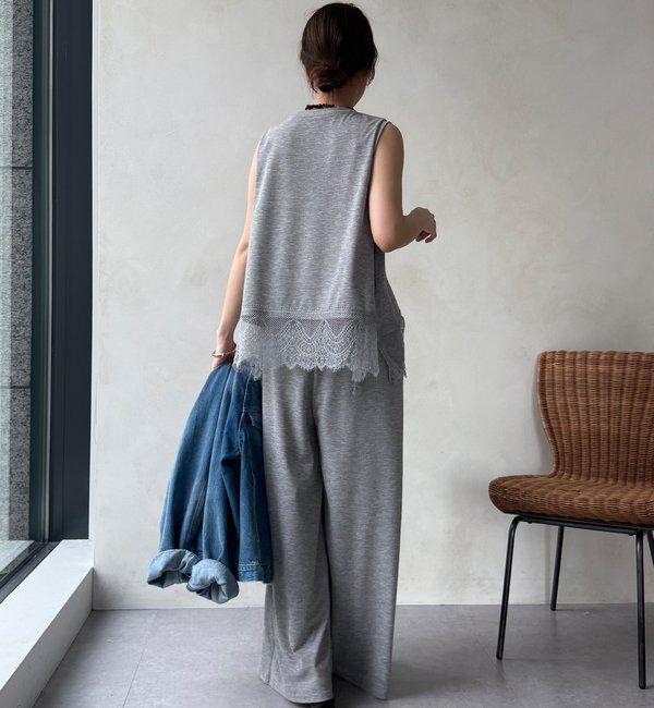  「【セットアップ可能】裾レースタンク」|Tシャツ・カットソー|