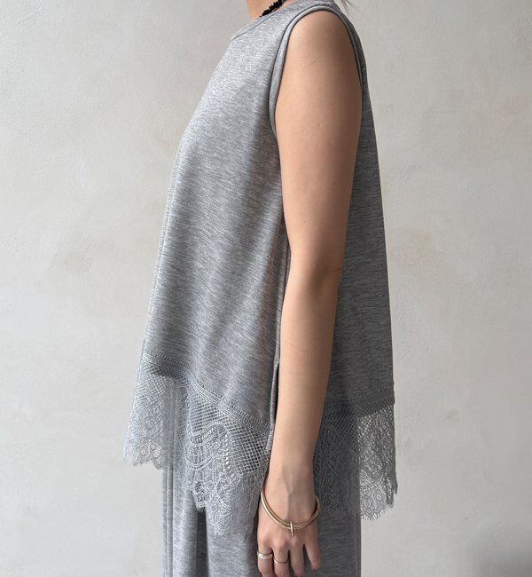  「【セットアップ可能】裾レースタンク」|Tシャツ・カットソー|