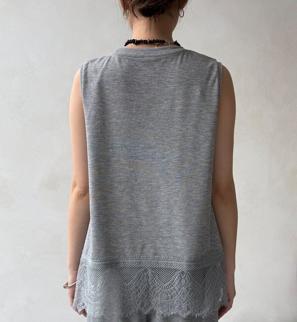  「【セットアップ可能】裾レースタンク」|Tシャツ・カットソー|
