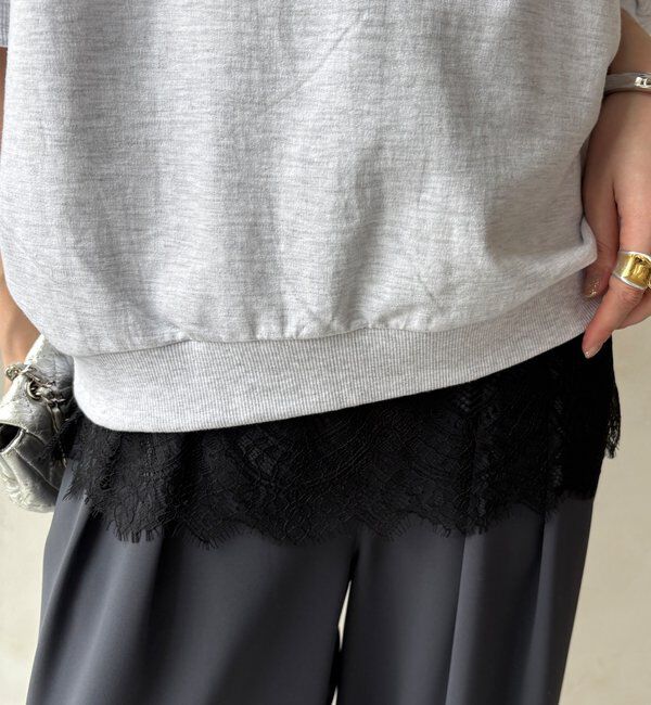  「【セットアップ可能】裾レースタンク」|Tシャツ・カットソー|