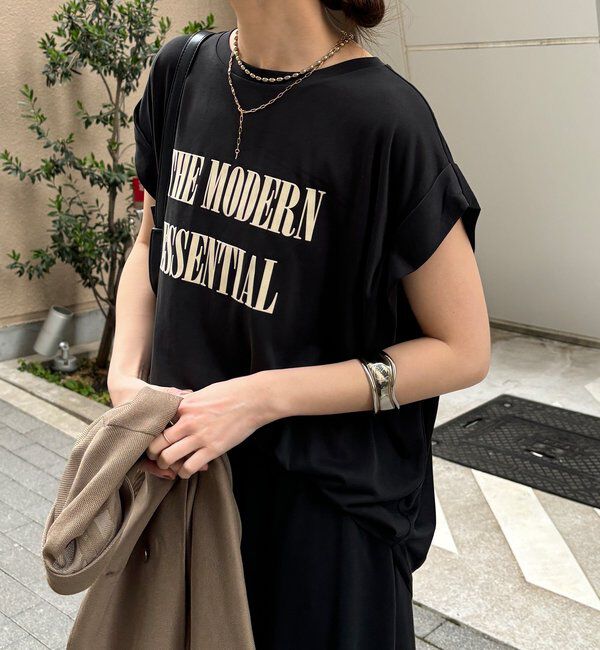  「【セットアップ可能】フロッキー肩タックプリントTEE」|Tシャツ・カットソー|