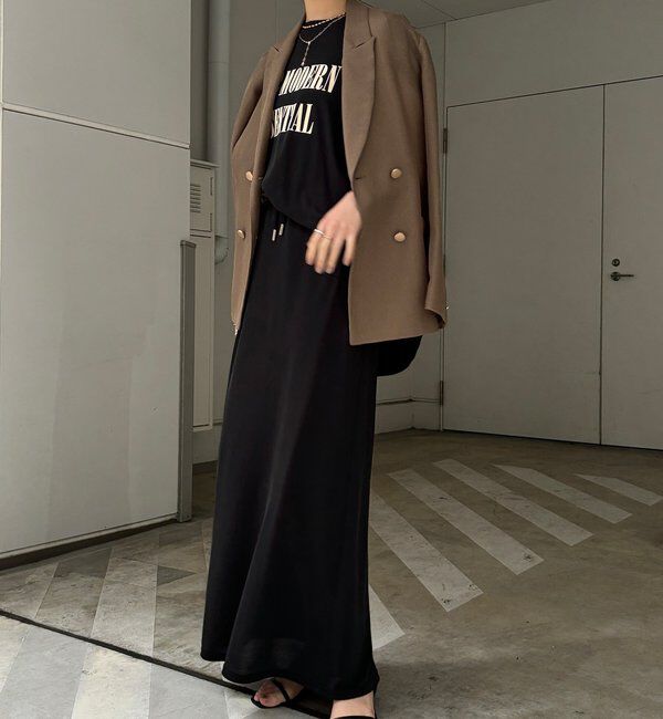  「【セットアップ可能】フロッキー肩タックプリントTEE」|Tシャツ・カットソー|