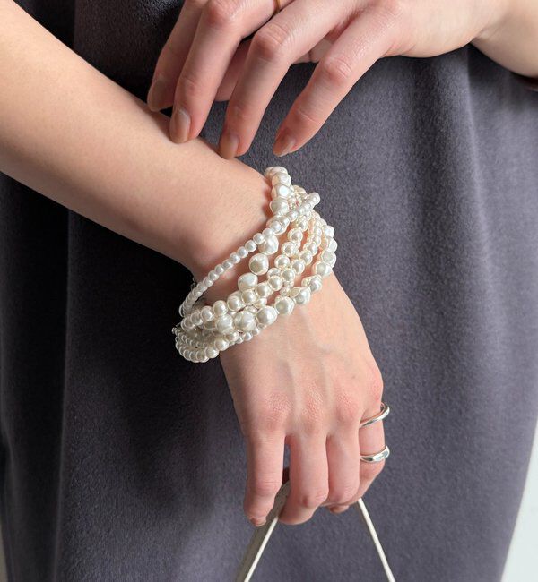  「マグネット3連パールネックレス」|ネックレス|