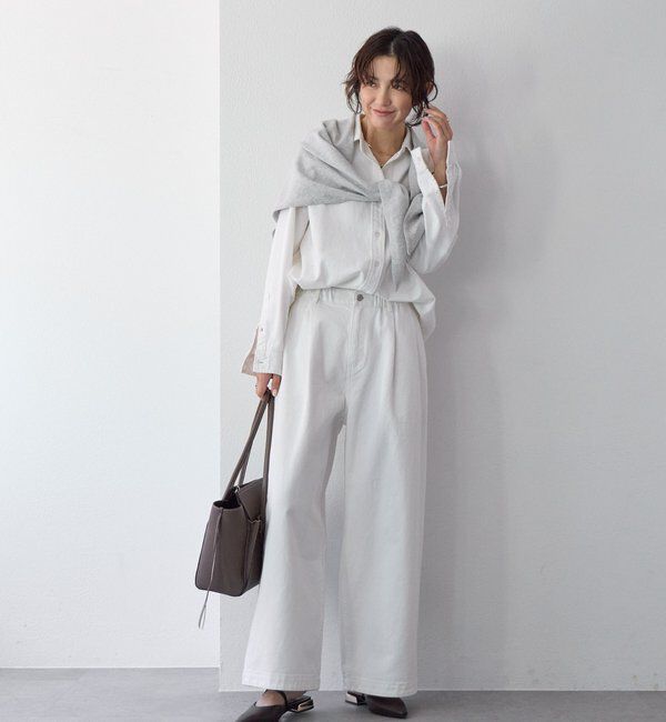  「【A・MONN(アモン)】ホワイトデニムパンツ」|デニム|