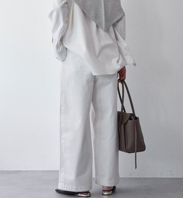  「【A・MONN(アモン)】ホワイトデニムパンツ」|デニム|