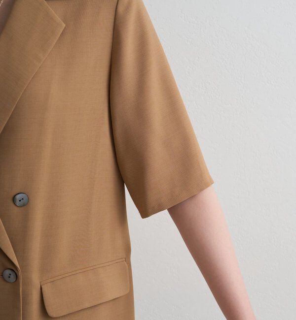  「【＠ld_hrm限定コラボ新色グレー登場】ハーフスリーブジャケット」|テーラードジャケット|