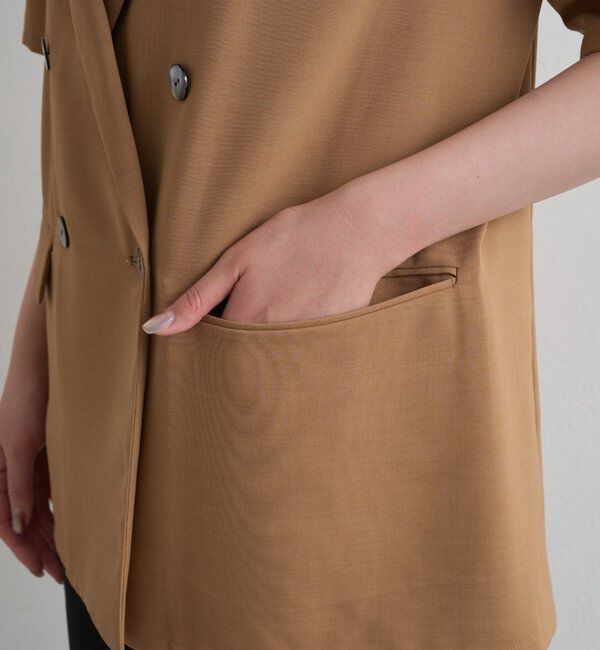  「【＠ld_hrm限定コラボ新色グレー登場】ハーフスリーブジャケット」|テーラードジャケット|