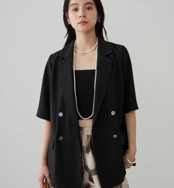  「【＠ld_hrm限定コラボ新色グレー登場】ハーフスリーブジャケット」|テーラードジャケット|