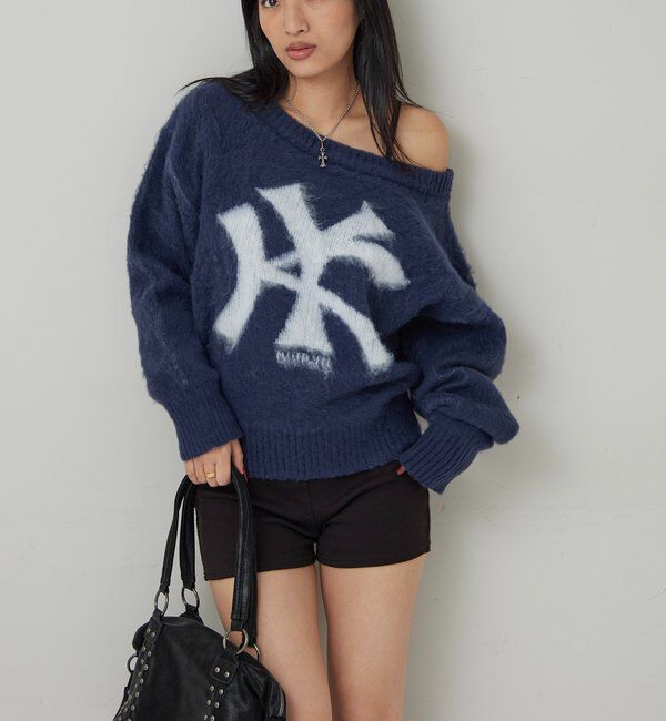  「MOHAIR-TOUCH OFF SHOULDER KNIT TOP」|ニット・セーター|