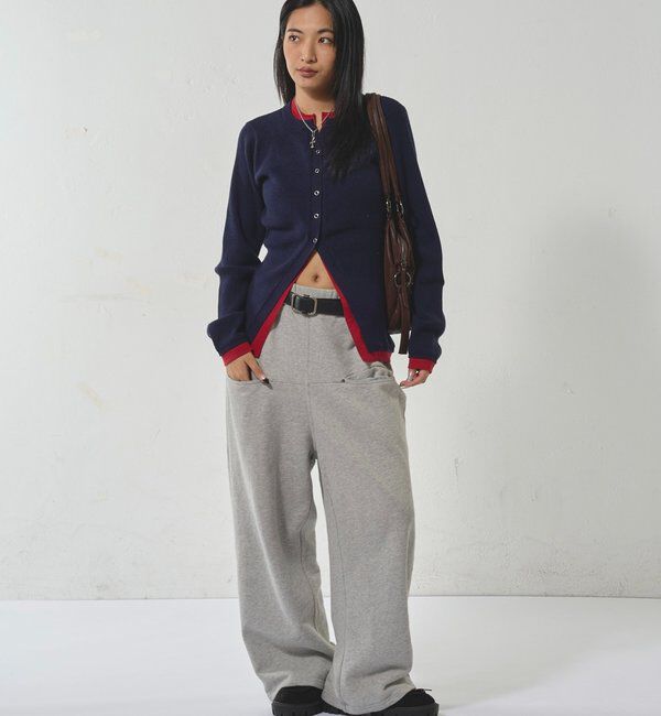  「レイヤードヘンリーナローカーデ」|ニット・セーター|