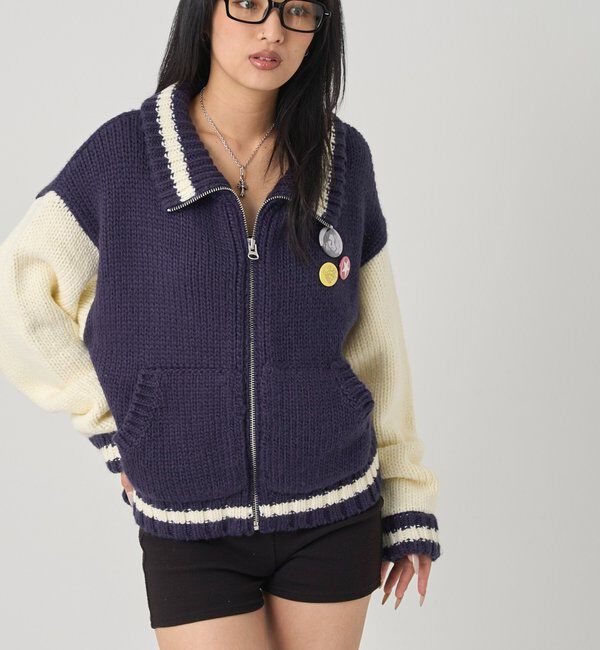  「ニットスタジャン」|カーディガン|