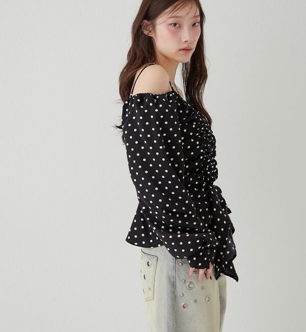  「イレヘムギャザーオフショルブラウス」|シャツ・ブラウス|