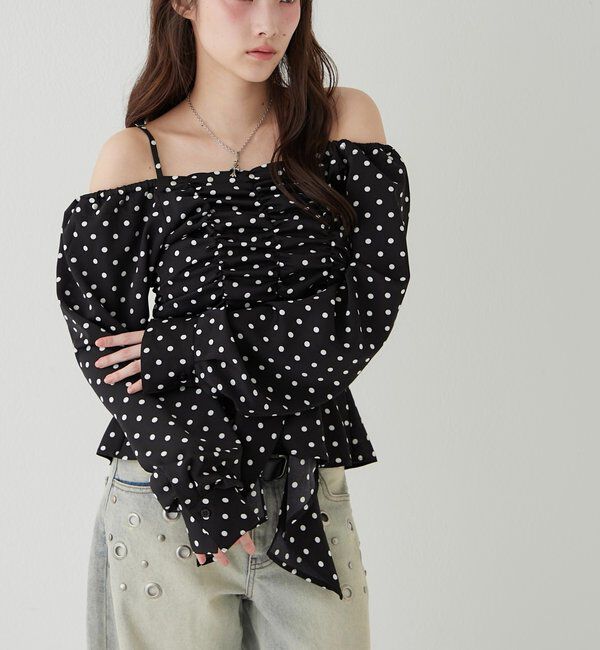 「イレヘムギャザーオフショルブラウス」|シャツ・ブラウス|