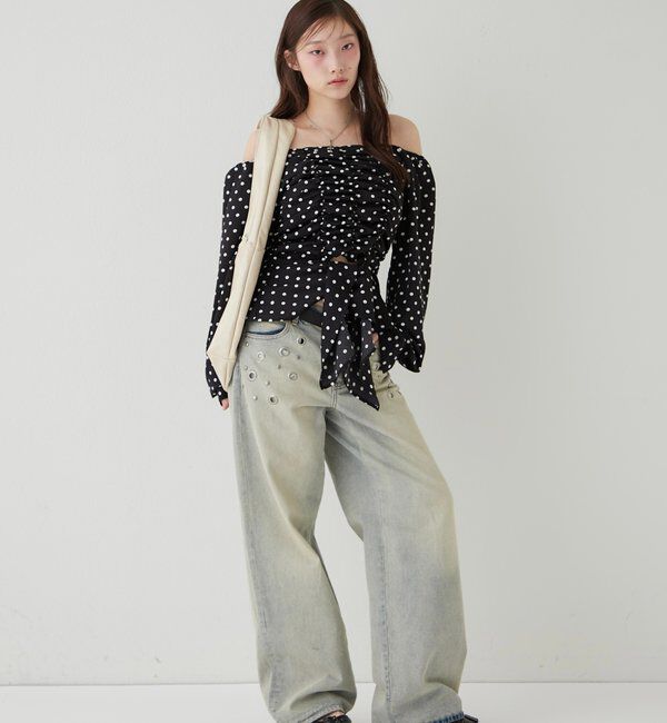  「イレヘムギャザーオフショルブラウス」|シャツ・ブラウス|