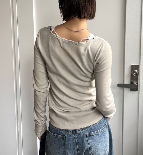  「プロセストレースアップトップス」|Tシャツ・カットソー|