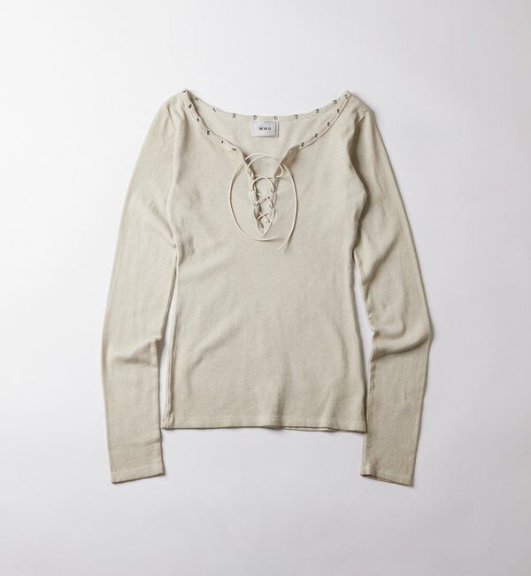  「プロセストレースアップトップス」|Tシャツ・カットソー|