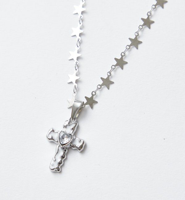  「メルテッドクロスネックレス」|ネックレス|シルバー