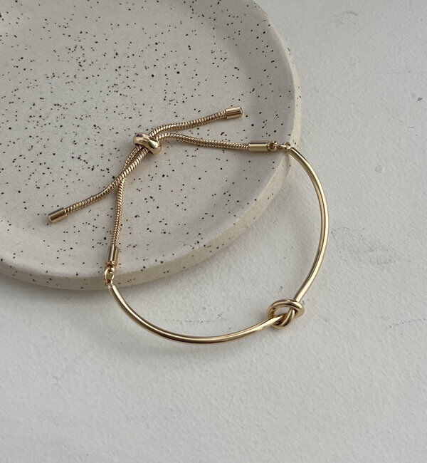  「〈GOLDY/ゴールディ〉スライドボールノットブレス」|リング|ゴールド