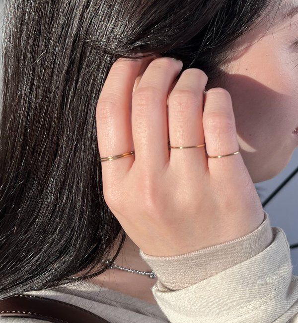  「〈GOLDY/ゴールディ〉【ステンレス】4SETスキンリング」|リング|