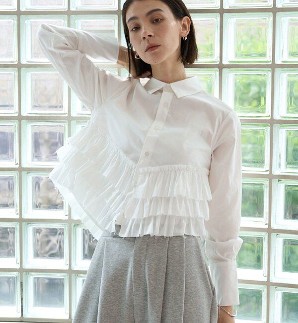 「裾フリルシャツ」|シャツ・ブラウス|