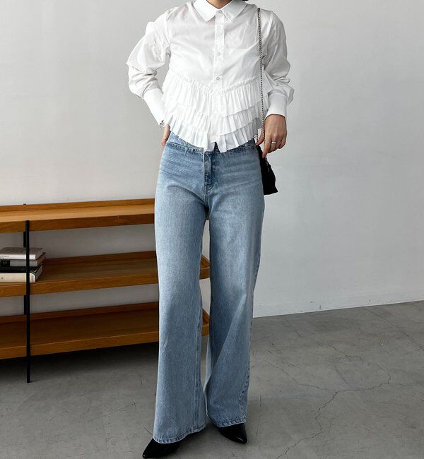  「裾フリルシャツ」|シャツ・ブラウス|