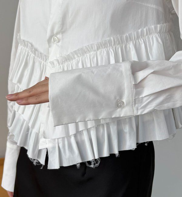  「裾フリルシャツ」|シャツ・ブラウス|