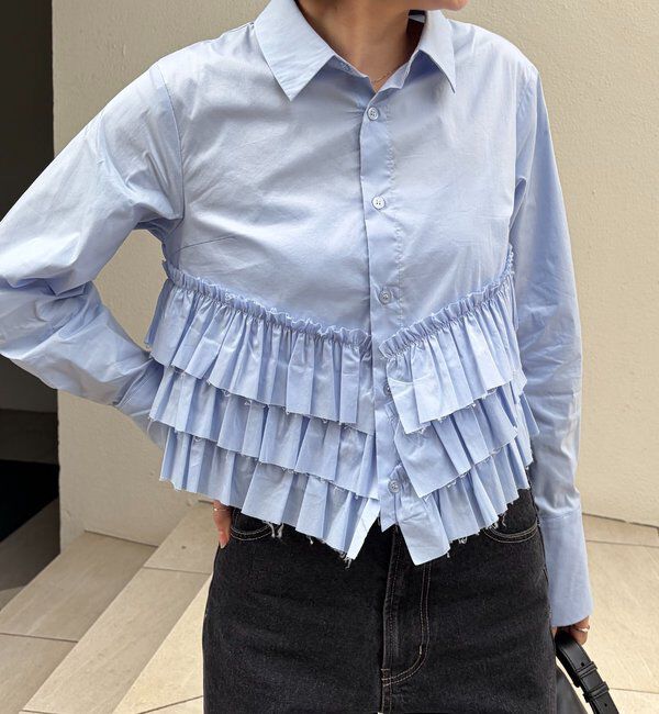  「裾フリルシャツ」|シャツ・ブラウス|