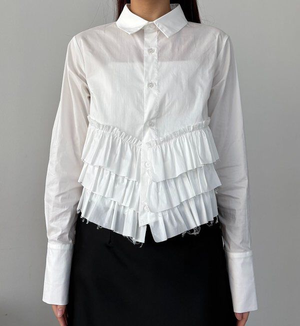  「裾フリルシャツ」|シャツ・ブラウス|