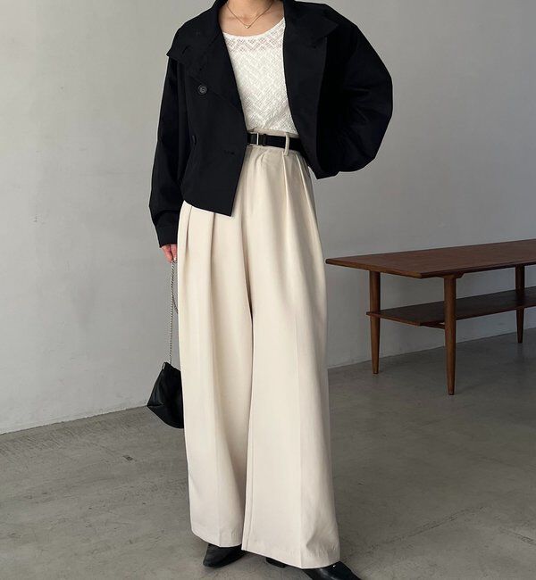  「【サイズ展開あり】ショートトレンチコート」|トレンチコート|