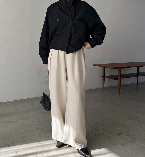  「【サイズ展開あり】ショートトレンチコート」|トレンチコート|