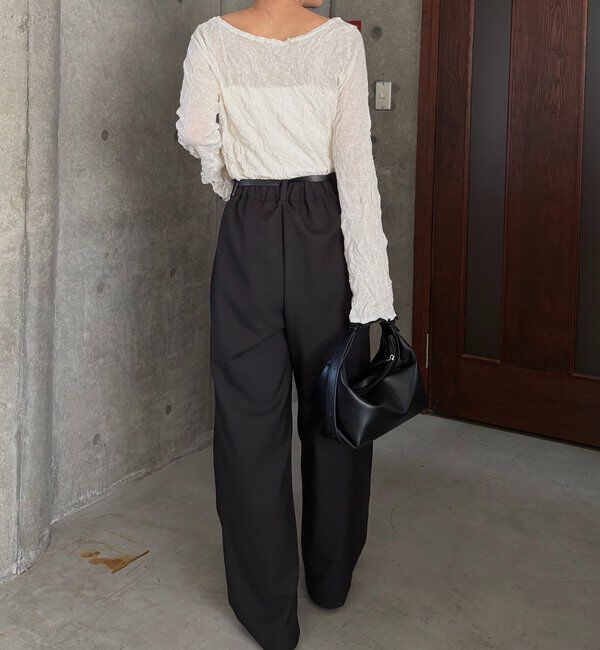  「リンクルボートネックニット」|ニット・セーター|