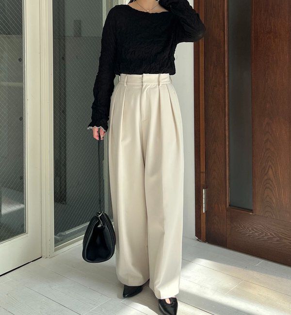  「リンクルボートネックニット」|ニット・セーター|