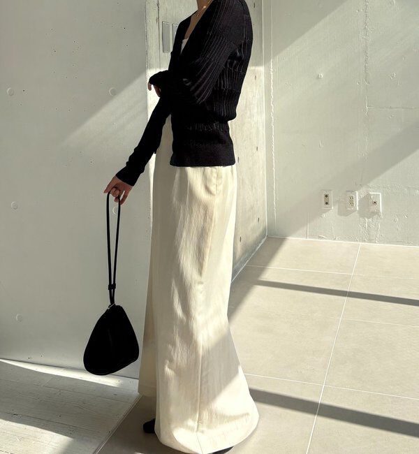  「バイカラーリブカーディガン」|カーディガン|