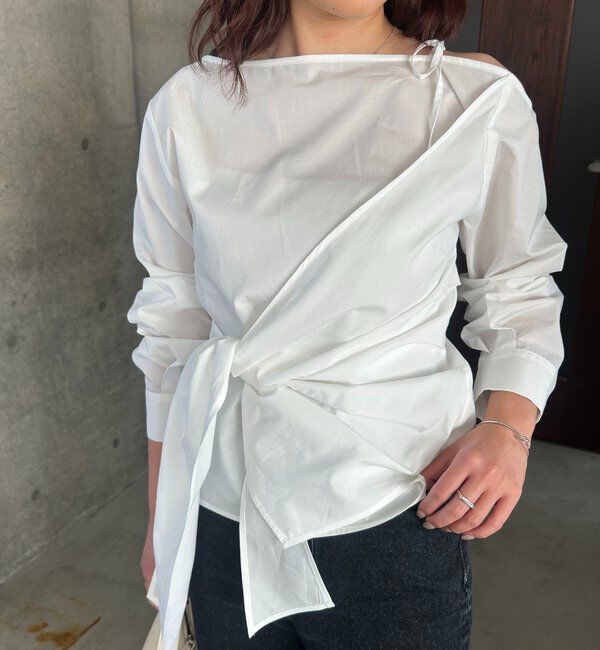  「アシメリボンブラウス」|シャツ・ブラウス|