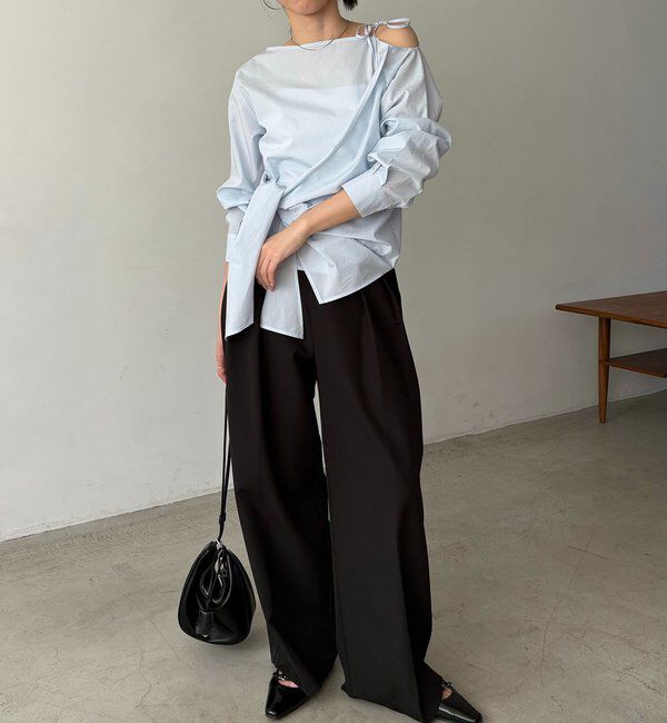  「アシメリボンブラウス」|シャツ・ブラウス|