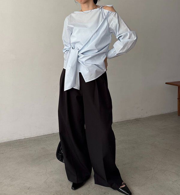  「アシメリボンブラウス」|シャツ・ブラウス|