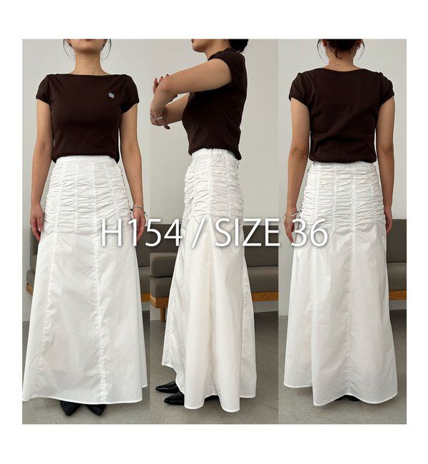  「ラインギャザースカート」|スカート|