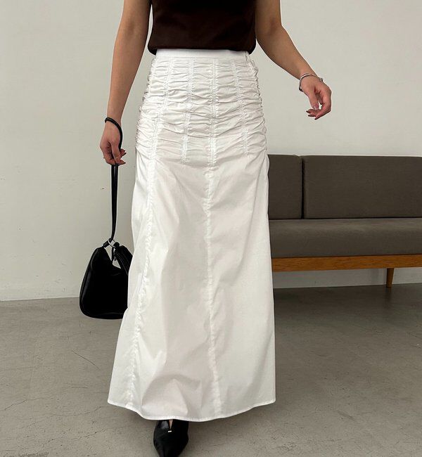 「ラインギャザースカート」|スカート|