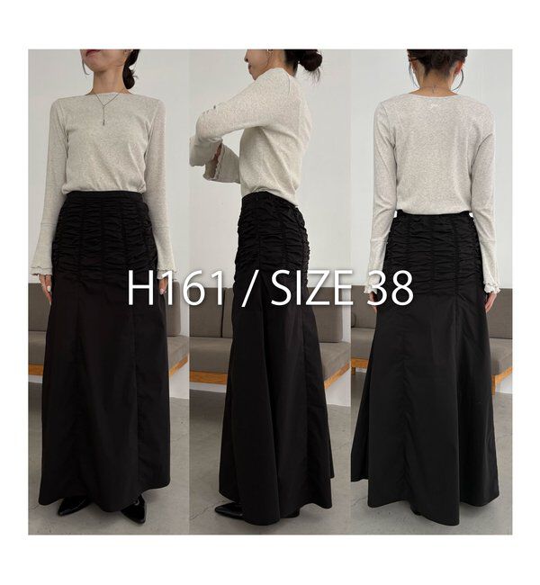  「ラインギャザースカート」|スカート|