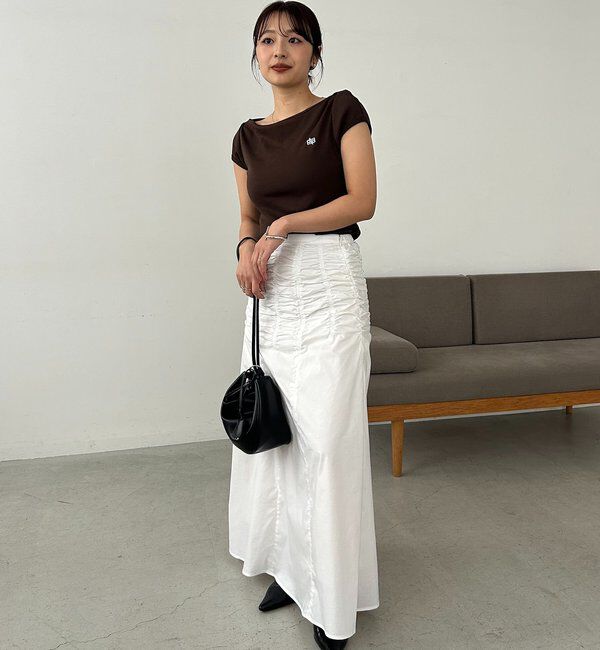  「ラインギャザースカート」|スカート|