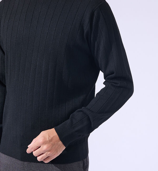 ABAHOUSE「【カシミヤタッチ】プルオーバー クルーネック ニット / ウォッシャブル」|ニット・セーター|