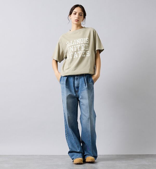 ABAHOUSE「【REMI RELIEF / レミ レリーフ】  ILLINOIS / ３段プリ」|Tシャツ・カットソー|